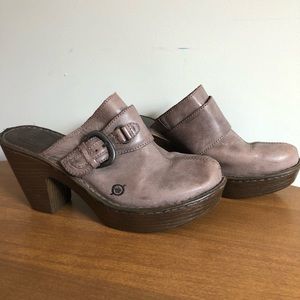 Born leather clogs